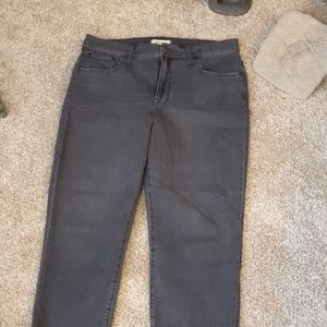 Madewell perfect vintage washed black crop jean